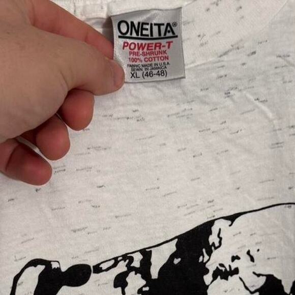 Vintage 1990 white and black cow shirt XL - Picture 4 of 7